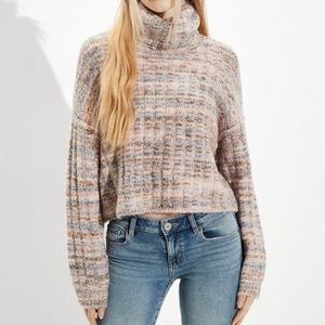American Eagle Boucle Turtleneck Sweater